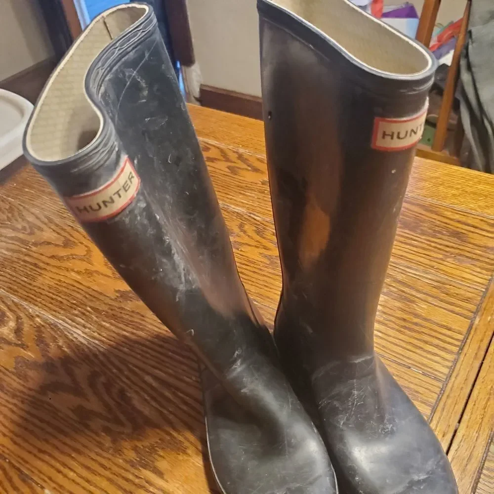 Hunter classic black rain boots sz 6.5